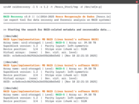 Screenshot of The Hosco proprietary RAID Recovery software analyzes disk sets within RAID arrays to determine their exact configuration and supports multiple RAID levels and complex controller-based layouts. It detects key parameters such as stripe size, disk order, parity distribution, DG (Disk Group), VD (Virtual Disk), and Logical Drive structures, enabling precise and reliable reconstruction of the RAID array. This tool provides a robust data recovery solution tailored for enterprise servers and storage environments and achieves high recovery success rates under expert supervision.