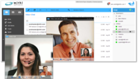 Screenshot of Video Chat/Conferencing:
Have face to face conversations with contacts on roster or contacts using third party apps like Gmail, Yahoo, etc.