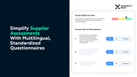 Screenshot of Simplified Supplier Assessments