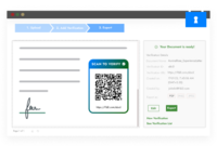 Screenshot of how to securely generate and export verified documents in PDF format.