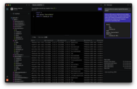 Screenshot of Galaxy's SQL Editor. The editor is reimagined to be modern, fast, and slick.