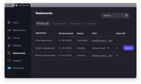 Screenshot of Manage Agreements with all your vendors in a single platform