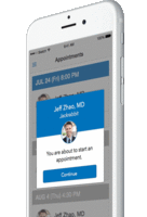 Screenshot of Convenient mobile application for patients.