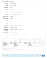 Screenshot of Scheduling/EVV