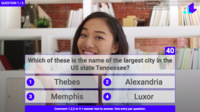 Screenshot of Live Trivia Game (Trivia Game Layer is added on top of a live video)