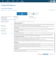 Screenshot of Contract templates - Create multiple reusable templates with variable parameters inside the document and reuse it multiple times for different parties.
