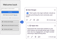 Screenshot of the commenting feature, which supports collaboration