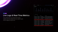 Screenshot of real-time metrics