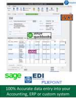 Screenshot of 100% accurate data entry into your Accounting, ERP or custom system