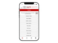 Screenshot of Gate Sentry — Users have the flexibility to use either the mobile app or the web portal to create and update their visitor lists, allowing them to add or remove visitors anytime, anywhere, using any device.