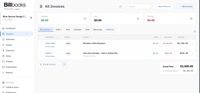 Screenshot of the invoice management dashboard displaying all invoices with status labels, client details, outstanding balances, payment amounts, and a summary panel for grand total and outstanding balance making statuses, balances, and totals easy to view.