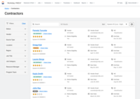 Screenshot of the Workday VNDLY Vendor Management Contractor Dashboard