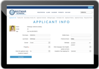 Screenshot of Online forms, applications, tailored processes, data updates, online admissions