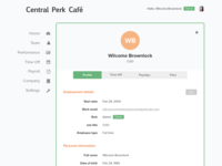 Screenshot of Complete profile with tabbed modules