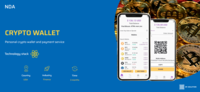 Screenshot of Mobile application that allows users to quickly exchange cryptocurrencies and make savings. In addition, users can get cash in ATMs for their crypto. Transfer funds between users.