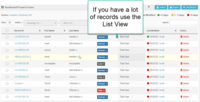 Screenshot of Record List View