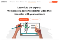 Screenshot of creative services