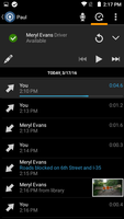 Screenshot of Replay messages easily with Zello History. You can also read your Call Alerts and view photos.