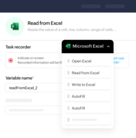 Screenshot of Excel automation