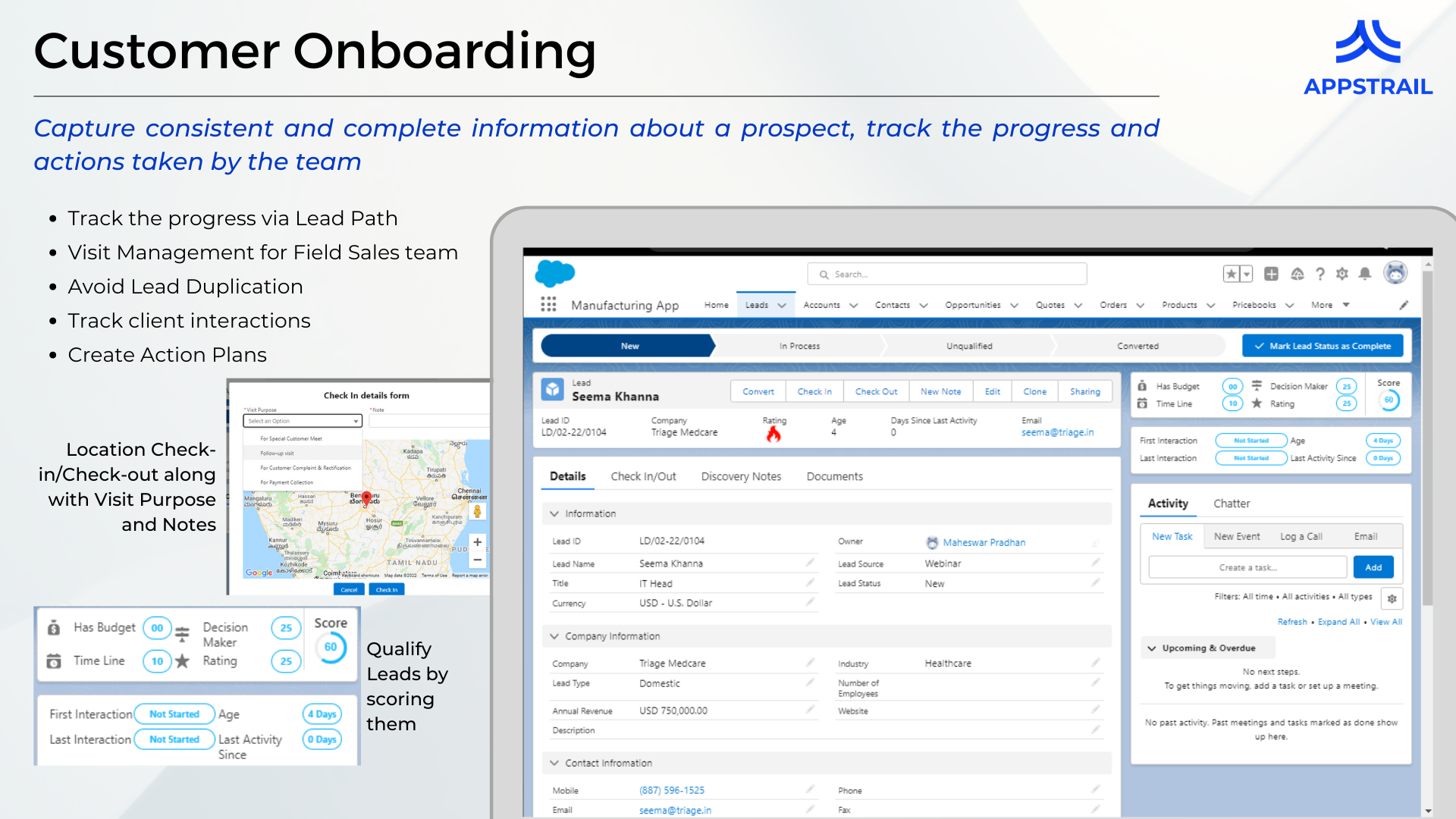 Screenshot of Customer Onaboarding