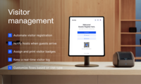 Screenshot of the automated visitor registration process.