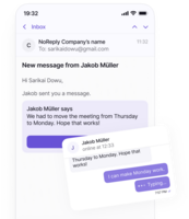 Screenshot of Email Notifications for Unread Messages