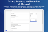 Screenshot of an example of the checkout options across free, paid, waitlists, capacities, and donations.