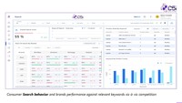 Screenshot of Consumer Search behavior and brands performance against relevant keywords vis-à-vis competition.
