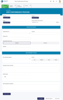 Screenshot of Non Conformance Process