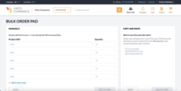 Screenshot of Bulk Order Pad