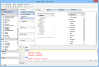 Screenshot of The visual Query Builder of Aqua Data Studio.