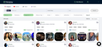 Screenshot of Heepsy's search engine. We're running an example search for beauty influencers in the United States, with the followers and engagement filters set.