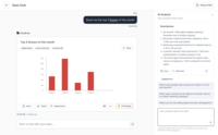 Screenshot of the included AI-Powered analytics that help customers find hidden insights from their data.