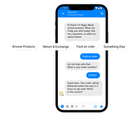 Screenshot of Verint Channel Automation's conversational customer experience solution, which allows natural, engaging customer conversations via messaging channels to flow across the entire customer journey.