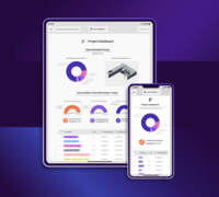 Screenshot of Toric - Embodied Energy Data App - This screenshot shows our embodied energy data app.  With this data app you can replace this data apps source information with your teams Revit project.  Your report can be shared and automatically updated anytime a change is saved in your Revit project.