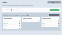 Screenshot of Categorize cookies