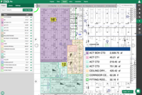 Screenshot of full screen - plan takeoff with legend