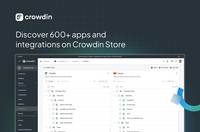 Screenshot of the Crowdin connector app view