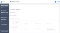 Screenshot of Kylas Settings Dashboard
