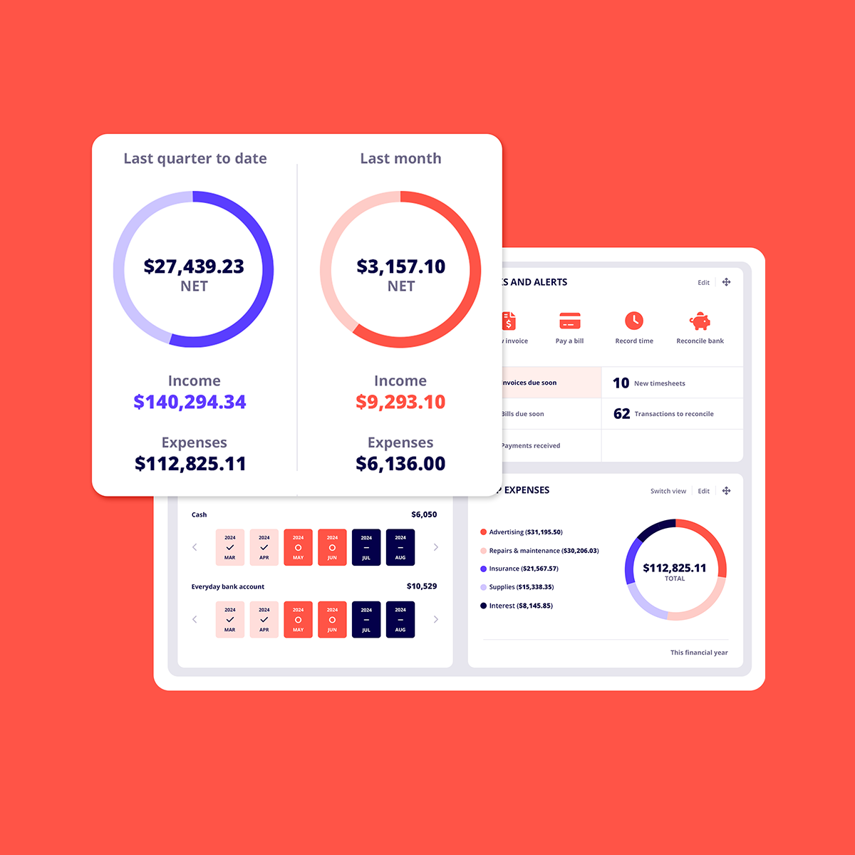 Screenshot of reckon one dashboard