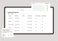 Screenshot of the interface to benchmark M365 tenants against CIS-aligned best practices — offering guided configuration, centralized visibility, drift detection, and automated alerts to help maintain compliance.