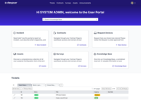 Screenshot of the user portal