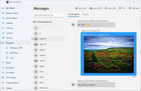 Screenshot of extracting lost messages from an iOS device backup and saving them to a computer as PDF, HTML, CSV or Plain Text.