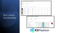Screenshot of K3 Fashion's matrix functionality.