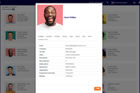 Screenshot of HUB's Contact Directory, used to find other employees with Personal Profiles.