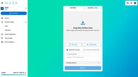 Screenshot of Web app User Interface. Uploading files and folders is as easy as sending an email