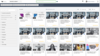 Screenshot of the content library